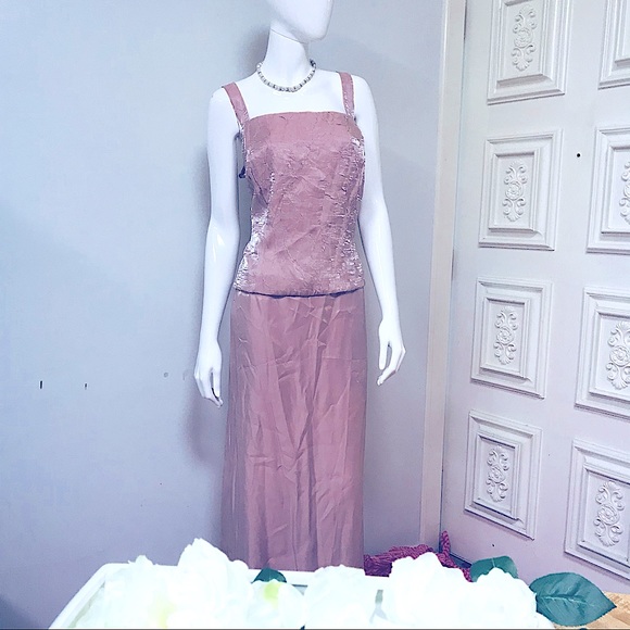 🆕2pc Elegant RoseGold Formal Dress w/Fine Jacket - Picture 15 of 16